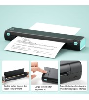 Phomemo M08F Bluetooth Wireless Handheld Portable Thermal Printer + 200pcs sheets