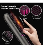 Wireless Hair Straightening Comb USB Charging Curling Iron