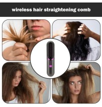 Wireless Hair Straightening Comb USB Charging Curling Iron