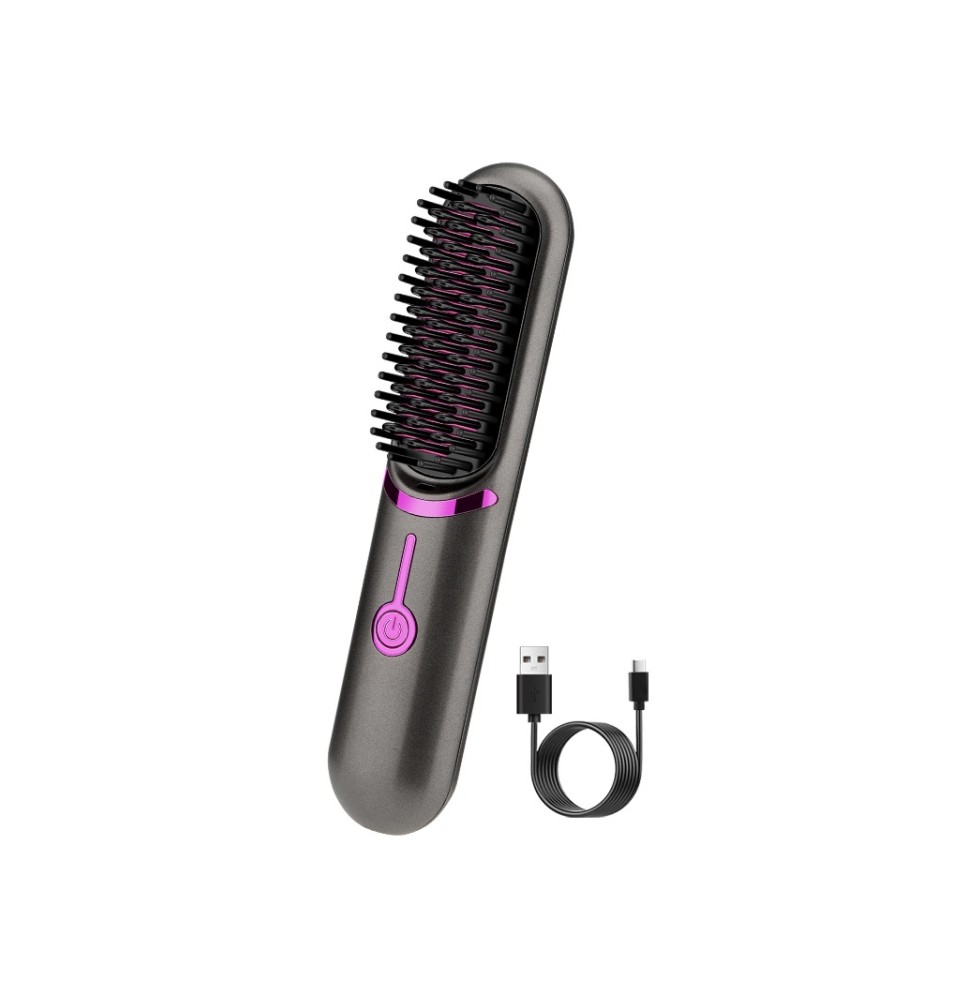 Wireless Hair Straightening Comb USB Charging Curling Iron