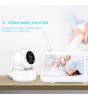 Infrared Night Vision Two-way Intercom Baby Monitor 5-inch Wireless Digital Monitor