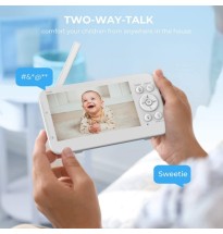 Infrared Night Vision Two-way Intercom Baby Monitor 5-inch Wireless Digital Monitor