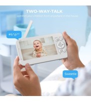 Infrared Night Vision Two-way Intercom Baby Monitor 5-inch Wireless Digital Monitor