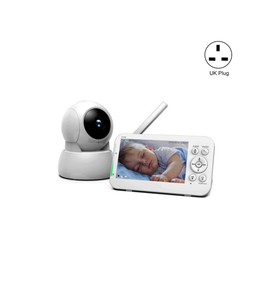 Infrared Night Vision Two-way Intercom Baby Monitor 5-inch Wireless Digital Monitor