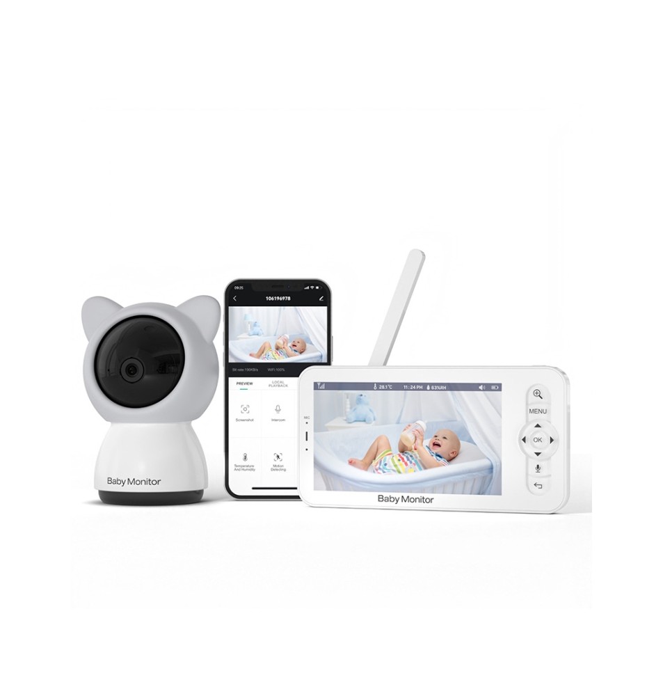 5 Inch HD Baby Monitor Wireless Wifi Baby Care Camera