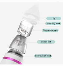 USB Charging Baby Snot Cleaner Electric Nasal Aspirator(White Purple)
