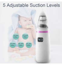 USB Charging Baby Snot Cleaner Electric Nasal Aspirator(White Purple)