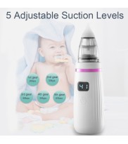 USB Charging Baby Snot Cleaner Electric Nasal Aspirator(White Purple)